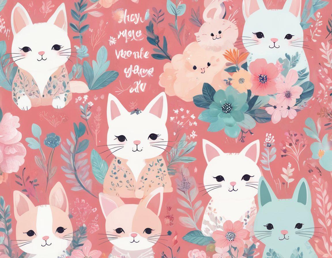 A stunning collage of vibrant girly wallpapers featuring pastel colors, floral patterns, and whimsical designs. Include elements like cute animals, motivational quotes, and abstract shapes to create a playful atmosphere. The backgrounds should evoke a sense of warmth and creativity, perfect for enhancing a device's screen. Include a gradient effect to add depth. vibrant colors. digital art. playful style.